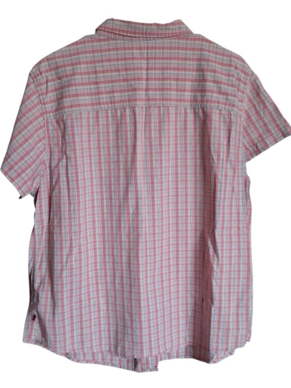 Route 66 Women's Short Sleeve Plaid Button-Down Shirt - Pink/White - 18 W - Picture 2 of 7
